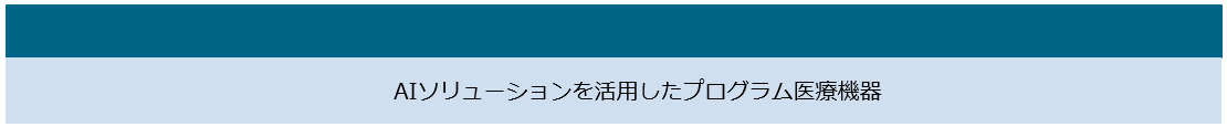 AIソリューションを活用したプログラム医療機器